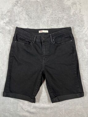 Signature by Levi Strauss Black Women's Jean Bermuda Shorts 10 30